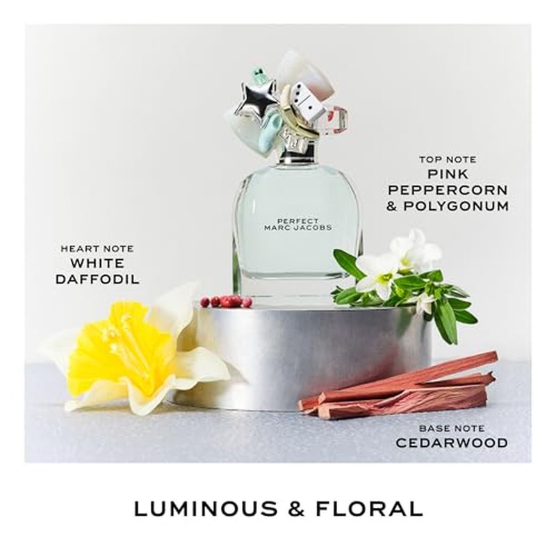 Marc Jacobs Perfect Eau de Toilette ? Floral Women's Perfume ? With Notes of Pink Peppercorn, Polygonum, White Daffodil & Cedarwood