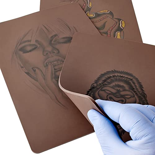 Skin Deep's Thick Tattoo Practice Skin - 290 x 195 x 3mm (Dark Brown)
