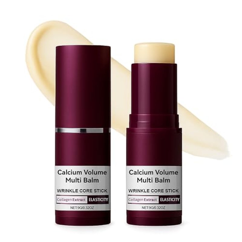 Calcium Volume Multi Balm 2 Pack ? Wrinkle Care Stick with Collagen Extract, Hydrating & Firming Multi Balm for Eyes, Neck, Smile Lines ? Portable Anti-Aging Moisturizing Stick