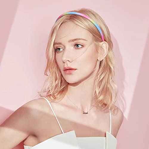 Fishdown Glitter Sequin Non-Slip Headbands: Sparkly Thin Skinny Hairbands for Girls, Toddlers, and Women