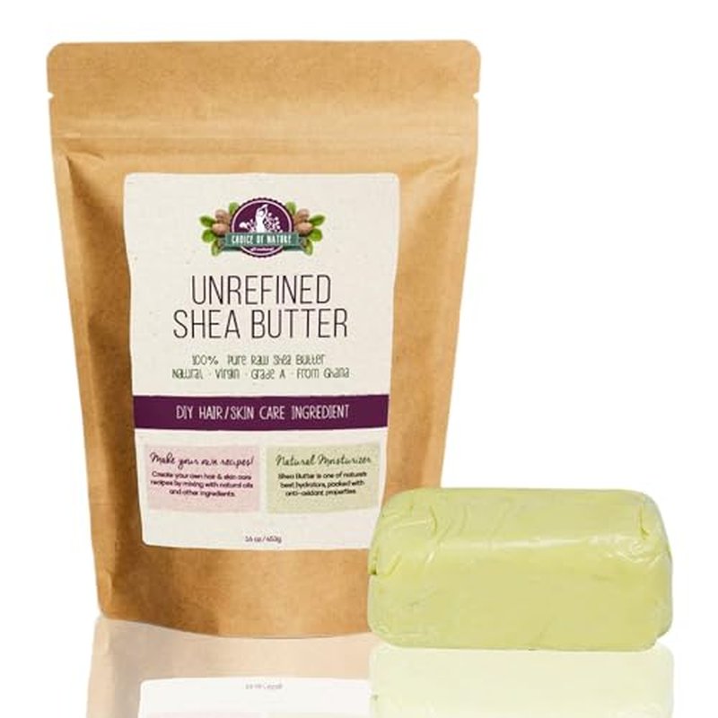Unrefined Shea Butter Raw Organic | 16 oz / 453 g | Body Butter for Dry Skin, Stretch Marks | Natural Moisturizing Formula | for Women and Men
