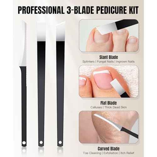 12Pcs Ingrown Toenail Removal Kit-Toenail Clippers for Ingrown & Thick & Hard Nails-Ingrown Toenail Tool with Toe Nail Clippers/Nail Cutter/Pedicure Knife/Callus Remover Tools for Seniors Men Women