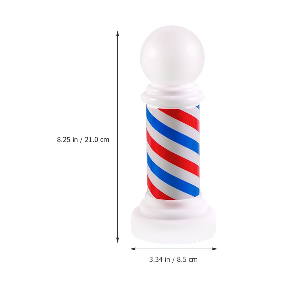 FRCOLOR Barber Equipment Emblems Barber Light Hair Salon Pole Salon Be in Business Sign Pole Light Lamp Plug in Night to Rotate Plastic White