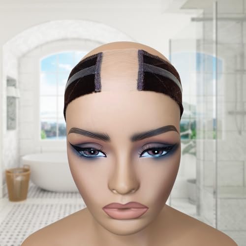 Wig Gripper Band for Lace front and Glueless Wigs, Fully Adjustable, Non Slip Wig Gripper, Brown, 1pk