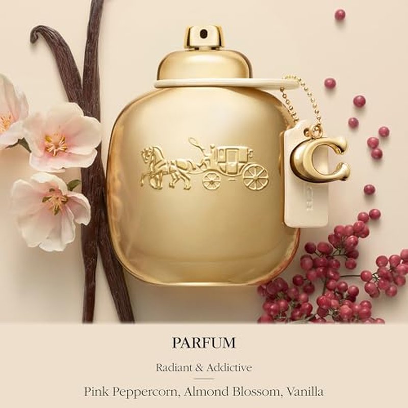 Coach - Gold Parfum - Women's Perfume - Ambery Floral - With Notes of Pink Peppercorn, Almond Blossom & Vanilla