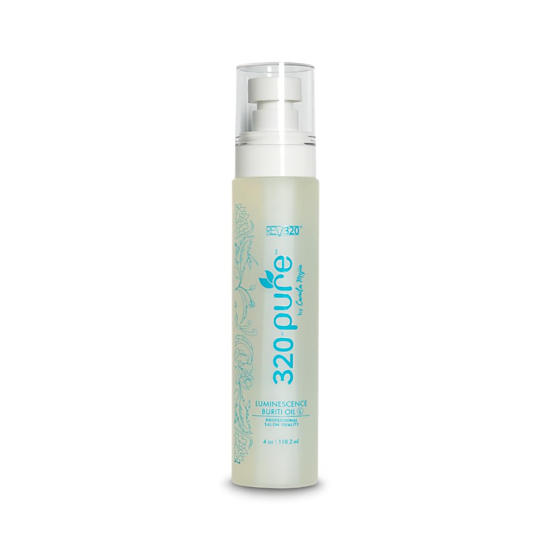 320Pure Luminescence Buriti Oil for Fine Hair and Scalp 4oz, Aceite de buriti, Control Frizz, Revive Shine & Protect Hair, With Coconut, Amalaky, and Aloe Vera for Deep Nourishment & UV Protection