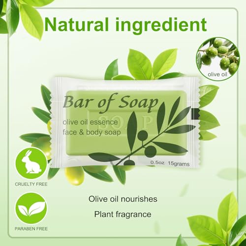 Bulk Bar Soap Travel Olive Oil Soap Bars Bulk 0.5 oz,Guest Soaps Small for Bathroom,Hotel Soap Bars for Hotel Hospitality Homeless(pack of 300, olive oil)