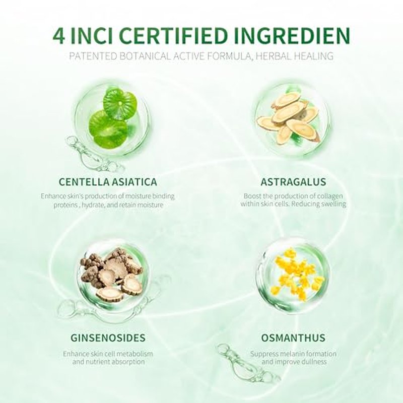Luminous Ice Facial Mask, Hydrating Gel for Sensitive Skin, Herbal-Infused Formula with Centella Asiatica, Astragalus, Ginseng & Osmanthus, 1.69 fl. oz