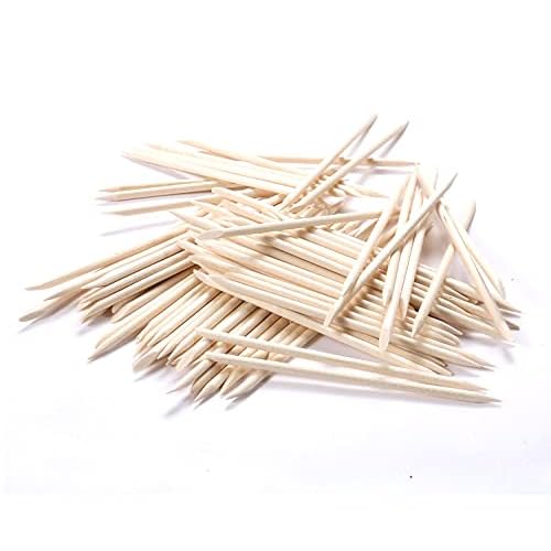 100Pcs Orange Wood Sticks for Nails, HOOMBOOM Double Sided Cuticle Pusher Remover Nail Art Manicure Pedicure Tool for Manicure Pedicure