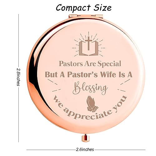 Pastor Wife Appreciation Gifts, Pastor's Wife Gifts, Religious Gift for Minister's Wife, Thank You Gift for Pastor Wife, Thanksgiving for Pastors Wife Makeup Compact Mirror