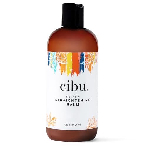 Cibu Keratin Straightening Balm | Heat Protectant | At-Home Treatment | Frizz Prevention | Hair Moisturizer | 4.25 Ounces