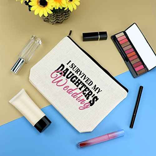 Mother Of The Bride Gift from Daughter Makeup Bag Wedding Gifts for Mother in Law Cosmetic Bag Pouch Wedding Keepsake Gift Engagement Announcement Bridal Shower Gifts for Bride's Mom