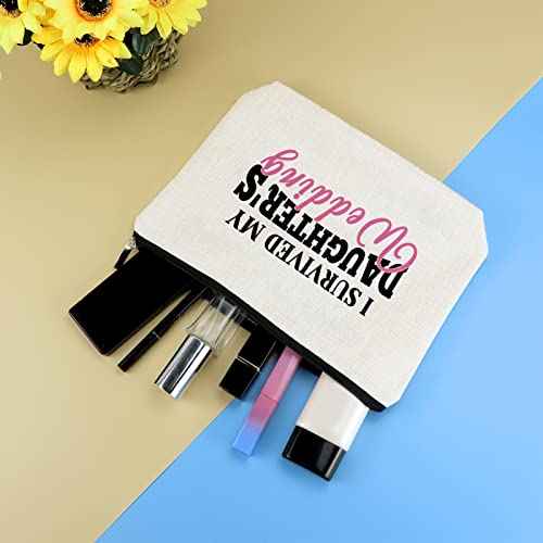 Mother Of The Bride Gift from Daughter Makeup Bag Wedding Gifts for Mother in Law Cosmetic Bag Pouch Wedding Keepsake Gift Engagement Announcement Bridal Shower Gifts for Bride's Mom