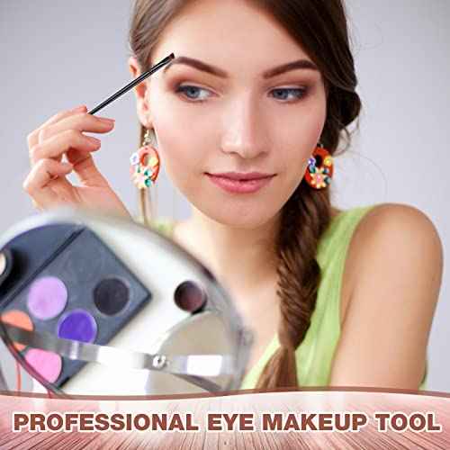 300 Pcs Disposable Eye Brow Brush Multifunction Eyebrow Cosmetic Brushes for Eyebrows Portable Angled Professional Brow Tint Esthetician Supplies Bulk(Black)