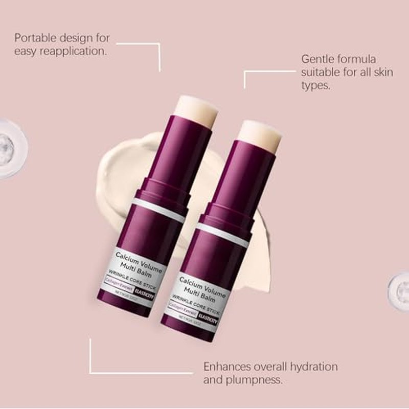 Vitaliq Cemenrete Calcium Multi Balm,Calcium Volume Multi Balm,Korean Collagen Moisturing Stick,Repair moisturizing Cream,Anti-aging,Hydrating,Firming Skin, Almond & Vitamin E for Neck, Face (1PC)