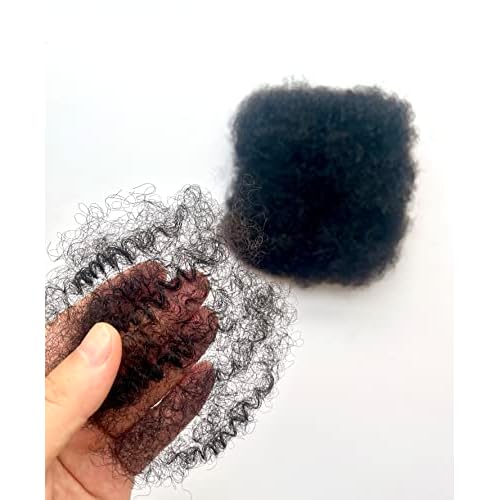 Afro Kinky Bulk 100 £¥ Human Hair for Dreadlock Extensions,16 Inch 60g 2 Bundles/Package Black,Making Dreadlocks Twist or Braids Repair Extensions
