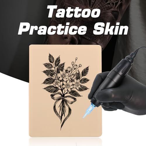 20 Sheets Tattoo Fake Practice Skins - Double Sides 86 Blank Fake Skin for Tattoo Artists