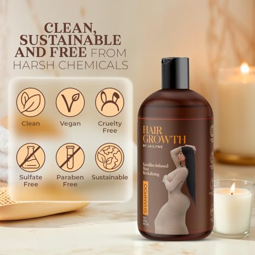 Hair Growth Shampoo by Jailyne Ojeda ? Biotin & Keratin-Infused Formula for Thicker, Fuller Hair ? Nourishing Solution for Hair Growth & Scalp Health ? Made in USA
