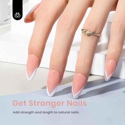 Beetles Builder Gel Set, 6 Colors 7 in 1 Clear Nude Pink Brown Strengthener Gel for Nail Extension & Building Apex Fall Nails Art Design Friendly for Beginner Women,UV & LED Lamp Needed
