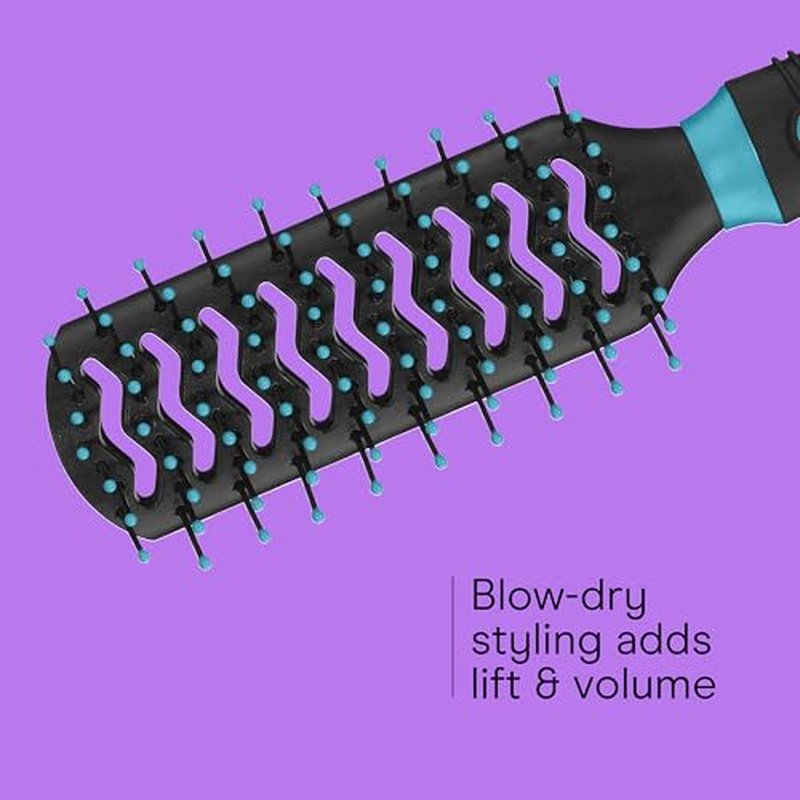 Conair Grip & Lift Vent Hairbrush 2PK, Full-Size and Mid-Size Brush Set, Nylon Bristle Hairbrushes for Blowout Styling, Value Pack