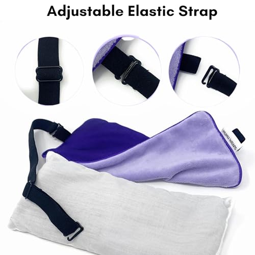 Mumu Wraps Lavender Aromatherapy Weighted Eye Pillow - Ideal for Sleeping, Yoga, and Meditation - Includes Extra Cover - Perfect Self-Care and Relaxation Gift for Women and Moms