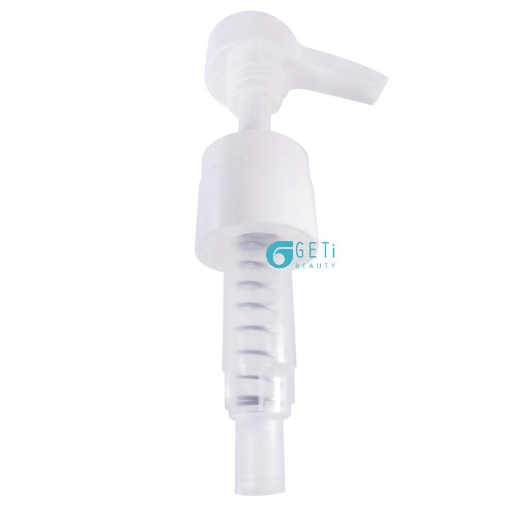 2-Pack Liter 33.8 oz Shampoo Conditioner Pump Dispenser | Fits Most Salon Brand Liter Size Bottles with a 1-inch Wide Opening | Not Compatible with Joico or Amika Bottles | White | by Geti Beauty