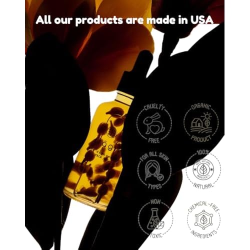 Vitamin C Glow Face Elixir, Hydrating Anti-Aging Face Oil for Sensitive Skin, Brightening & Nourishment | Organic, Plant-Based Facial Oil, Pollution Defense & Natural Glow | USA Made?1.69 fl oz