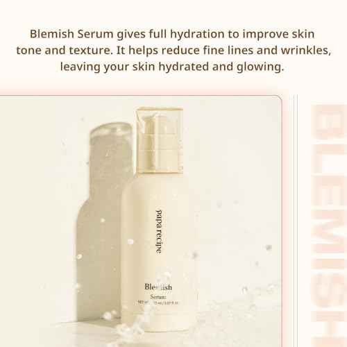 [Papa Recipe] Blemish Serum 150ml, 5.07 Fl Oz|Moisturizing Hydrating Skin Serum, Facial Skin Care, Bakuchiol Dewy Looking Skin, Smooth Skin Texture for Sensitive Skin|Korean Skin Care, Large Volume, Galactomyces Ferment Filtrate Hyaluronic Acid