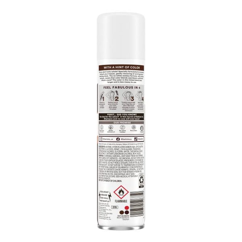 Batiste Dry Shampoo - Divine Dark, 3.81 oz | Oil Absorbing Formula for Dark Hair - 6 Pack