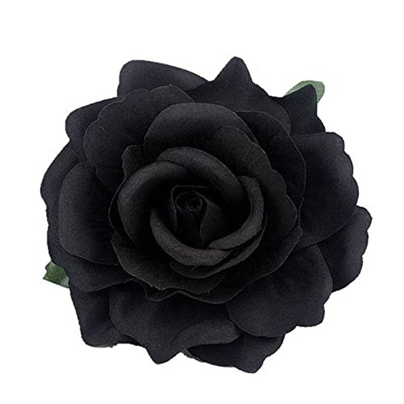 Hair Flower Clips Brooch Boutique Hair Accessories Bohemia Hairpins for Women Girls (Black)