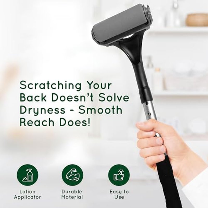 Lotion Applicator for Back - Sunblock and Sunscreen Application Roller - Apply Moisturizer, Cream, Ointment, Oil, Self Tanner - Daily Living Aids - Reacher - Back Scratcher Upgrade ? Washable