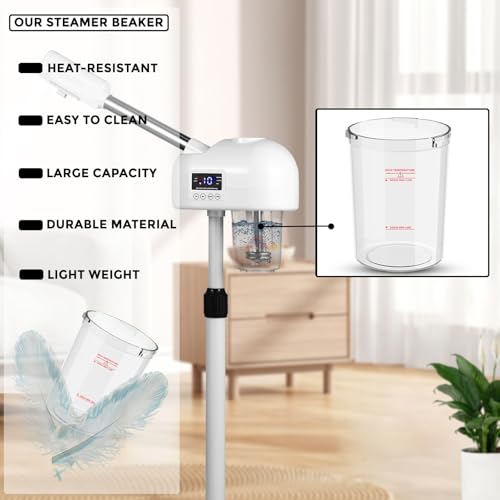 Water Jar for Facial Steamer Professional, Large Capacity Plastic Water Cup for Ozone Facial Steamer Professional Replacement