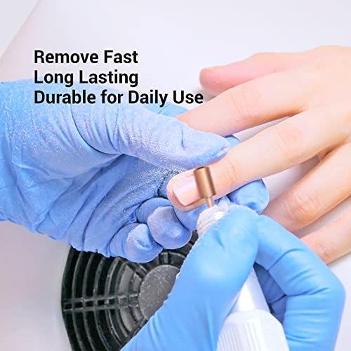 MelodySusie Safety Nail Drill Bits, 3/32'' Smooth Round Top Large Barrel Carbide Bits, Suitable for Manicure Pedicure Cuticle Gel Polishing, Beginners Bits, Rose Gold, Series Bit-S, Fine