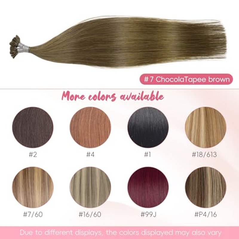 Nano Hair Extensions Human Hair 7#-ChocolaNanoe Brow 22inch 40G/40S/Pack Nano Bead Hair Extensions Human Hair Nano Ring Hair Long Straight For Women
