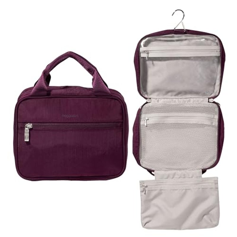 Baggallini Unisex's Hanging Travel Toiletry Kit-Lightweight 6x10 Inch Makeup Bag Toiltery