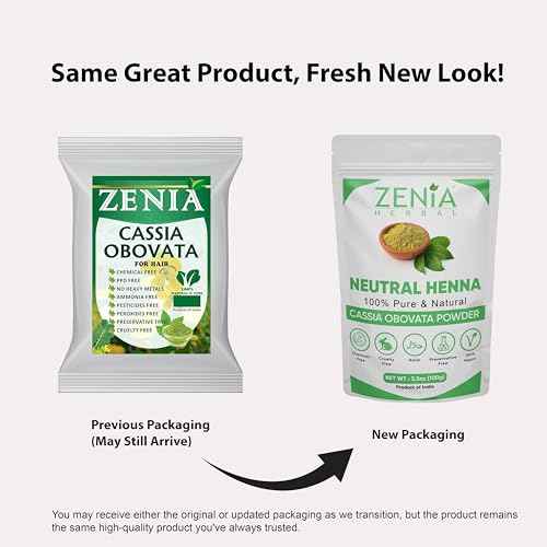 Zenia 100% Pure Neutral Henna Powder (Cassia Obovata) | 7oz (200g) | Colorless Henna for Hair | Natural Hair Conditioner | for Silky, Soft & Shiny Hair