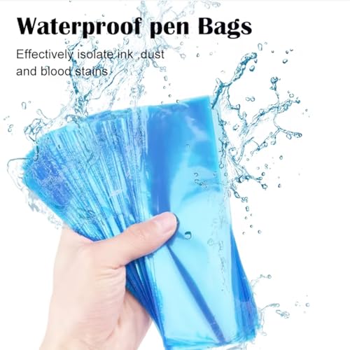Professional Tattoo Machine Covers & Grip Tapes - 200pcs Tattoos Pen Covers and 4pcs Grip Tapes, Waterproof Tattoos Gun Wrap for Artists, Reusable Tattooing Equipment Sleeve Protectors