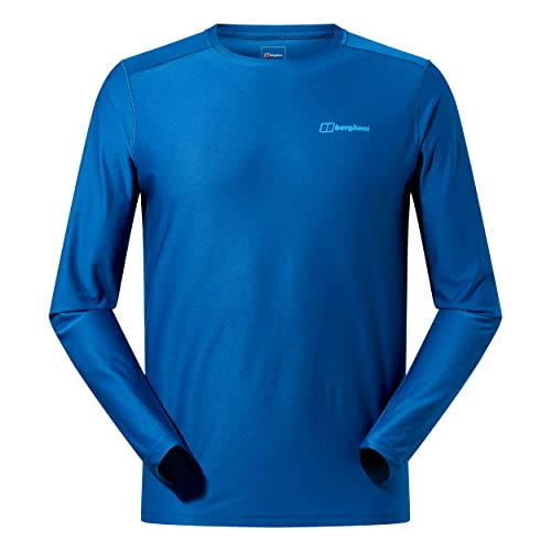 Berghaus Men's T Shirt Moisture Wicking 24/7 Tech, Long Sleeve Limoges