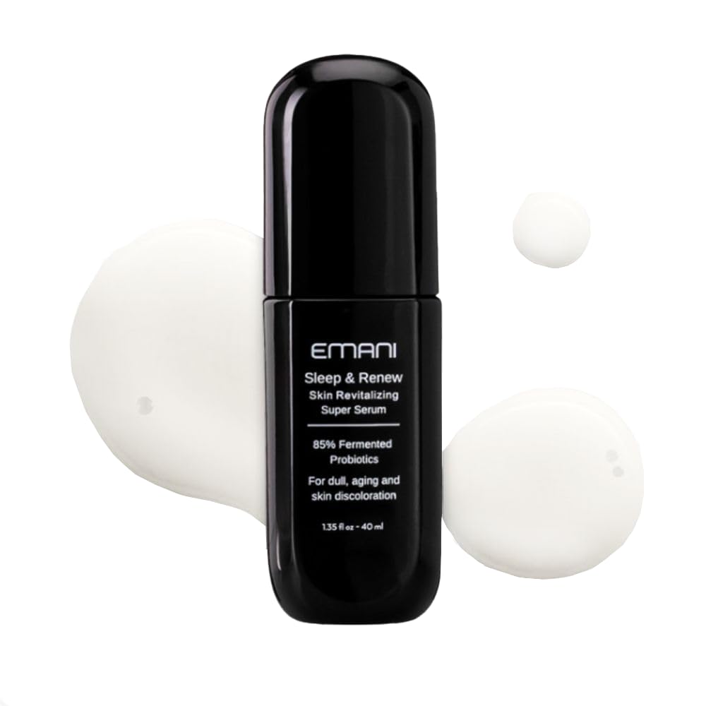 Emani Sleep And Renew Face Serum - Anti-Aging Hydrating Formula With Probiotics | 1.18 fl oz