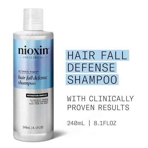 Nioxin Hair Fall Defense Shampoo | Activates Hair Follicles for Visibly Less Hair Loss| With Lauric Acid, Caffeine, Niacinamide and Sandalore