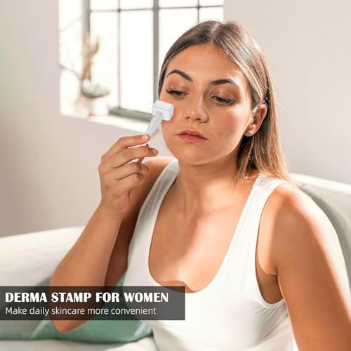 140 Titanium Microneedle Derma Roller,Microneedling Derma Stamp Pen 0.25mm,Derma Stamp for Men Women Home Use