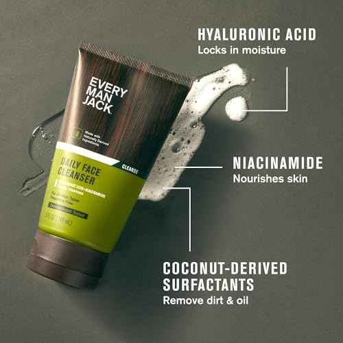 Every Man Jack Daily Skin Care Set -Three Full-Size, Fragrance Free Skin Care Essentials For a Complete Routine - Face Wash, Face Lotion, Acne Spot Treatment