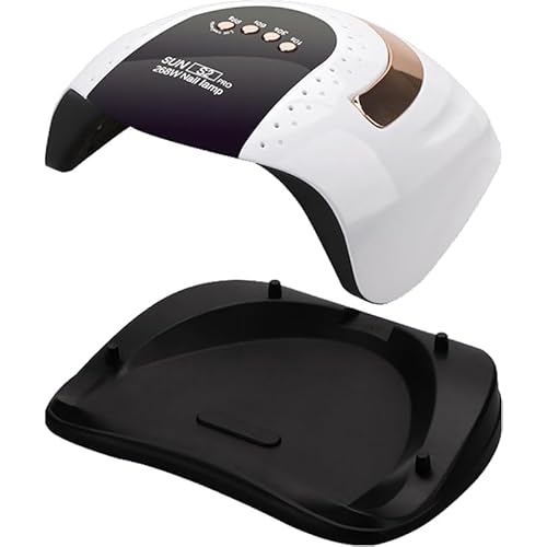 268W UV LED Light Lamp Nail Dryer for Gel Polish with 57 pcs Dual Light Beads 4 Timer Setting and Automatic Sensor (White)