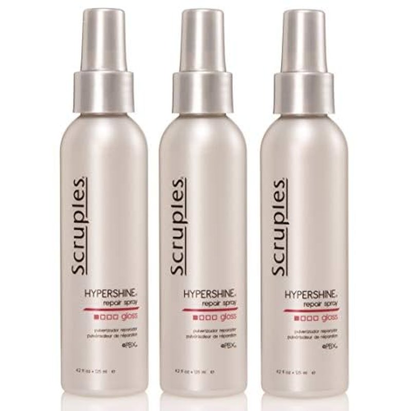 Scruples Hypershine Repair Spray - Reparative Hair Gloss + Finishing Spray Infused With Argan Oil - Humidity Resistant + Smoothing Hair Shine Spray - For All Hair Types (4.2 oz, pack of 3)
