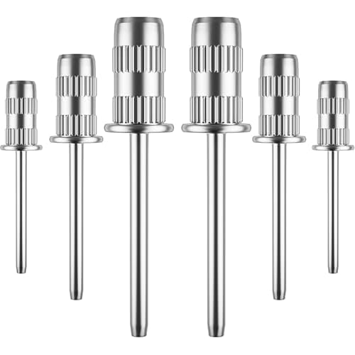 Nail Drill bits,Sanding Bands for Nail Drill Shaft 3/32 inch,Drill bits for Nails,Mandrel bit for Nails,Nail Drill bits for Acrylic Nails Manicure Nails Manicure Pedicure Tool(Silver)