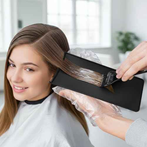 Highlighting Board, Balayage Board Hair Coloring Paddle Balayage Highlighting Boards with Teeth, Hair Dye Tools Highlighting-Paddle for Barber Salon Hairstylist Hair-Dying Tools (Black)
