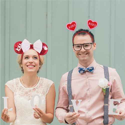 YOWOCAL Love Sequin Mouse Ear Hair Hoops