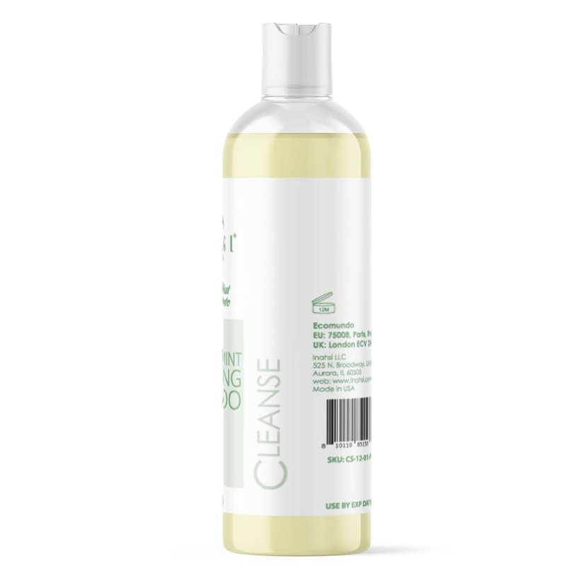 INAHSI Soothing Mint Clarifying Shampoo | Hair Products for Naturally Curly Hair, Men, Women, and Kids | Made in the USA, 12 oz