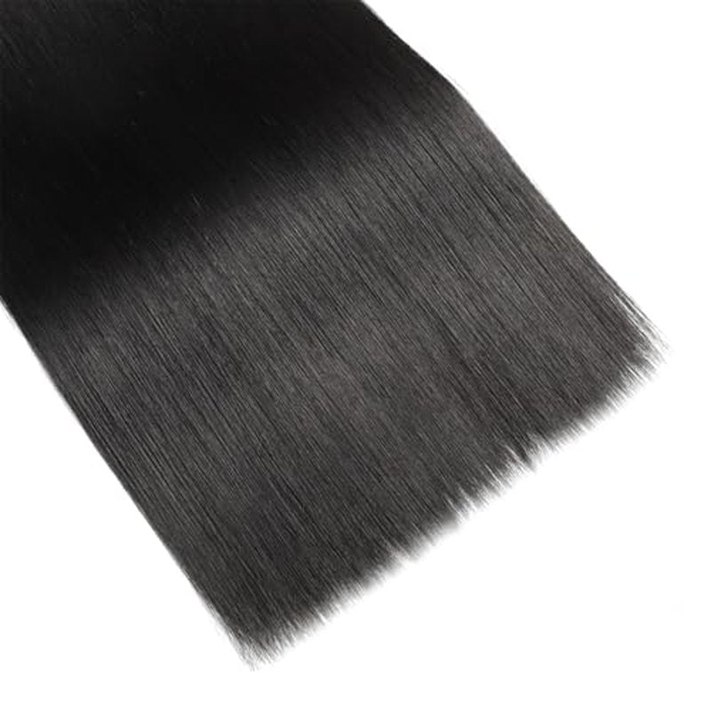 Human Hair Bundles 20 22 24 Inch Straight Bundles Human Hair 100% Brazilian Hair Extensions Quick Weave Raw Natural Black