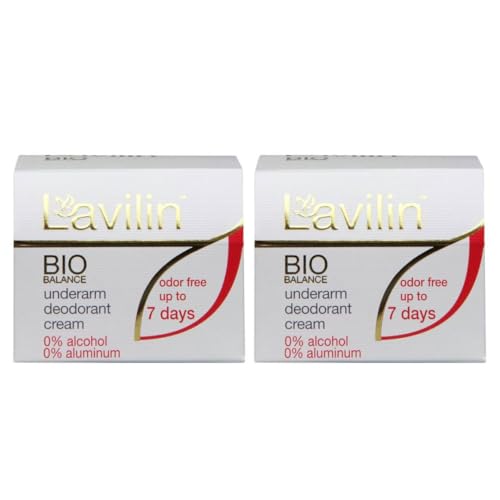 Lavilin Bio Balance Underarm Deodorant Cream, Up to 7 Days Odor Free (2 Pack)
